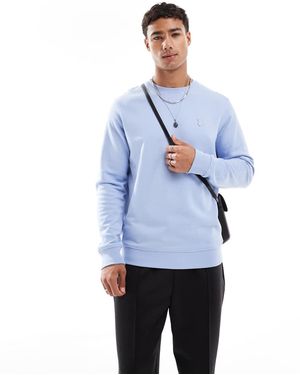 Lyle & Scott Mid Layers Superfine Crew Neck Sweatshirt - Blue