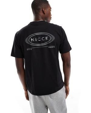 Nicce London Back Print Logo T-shirt - Black