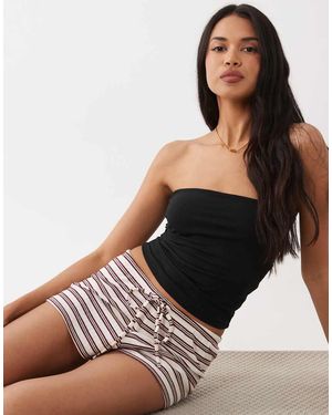 Gina Tricot Supersoft Drawstring Shorts - Black
