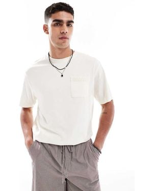 Threadbare Relaxed Fit T-shirt With Pocket Detail - White
