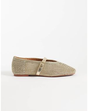 River Island Bailarinas Doradas Estilo Merceditas De Croché-Dorado - Neutro