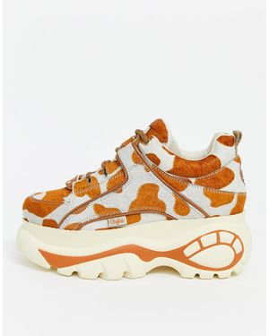 Buffalo London Cow Print Trainer - Multicolour