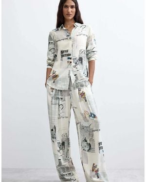 Desigual Hemd mit print - Weiß