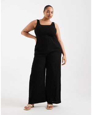 Brave Soul Brave Soul Curve Scoop Neck Jumpsuit - Black