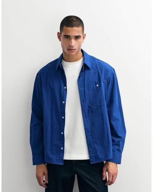 ASOS Oversized Poplin Shirt - Blue