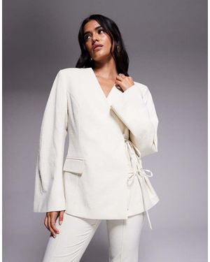 ASOS Double Tie Side Blazer Co-ord - Grey