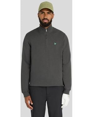 Lyle & Scott Mid Layers Golf Quarter Zip Midlayer - Grey