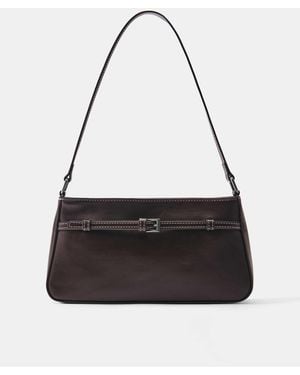 Pull&Bear Schultertasche mit schnalle - Schwarz