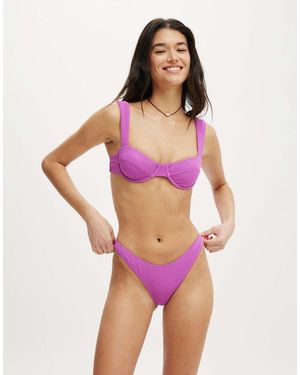 Cotton On Tie Back Balconette Bikini Top - Pink