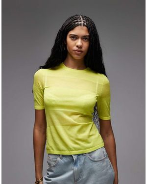 & Other Stories Crew Neck Thin Knitted T-shirt - Yellow
