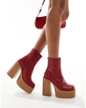 Buffalo X sinead gorey – stiefel aus nappaleder - Rot