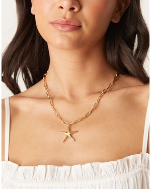 Orelia Collier chaîne en plaqué or avec pendentif étoile - Neutre