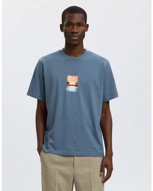 SELECTED T-Shirt - Blue