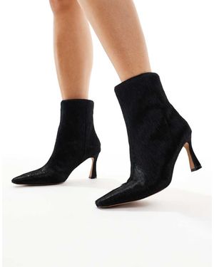 schuh Heeled Mid Ankle Boots - Black