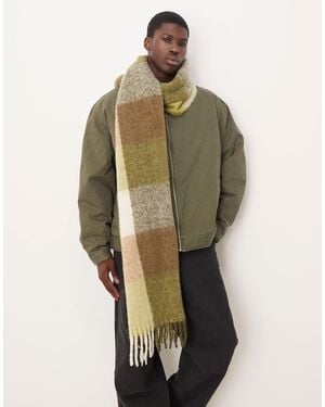 ASOS Woven Oversized Check Scarf - Green