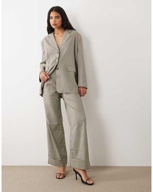 Kaiia Pantalones De Sastre A De Pernera Ancha Extragrande Con Bajos Ajustados Exclusivos De (Parte De Un Conjunto) - Gris