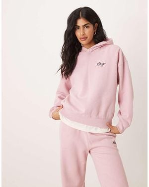 Abercrombie & Fitch Felpa Con Cappuccio E Logo Sul Petto - Rosa