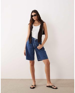 ARRANGE Pantaloncini Bermuda Taglio Lungo Ampi Lavaggio Lavaggio Medio - Blu