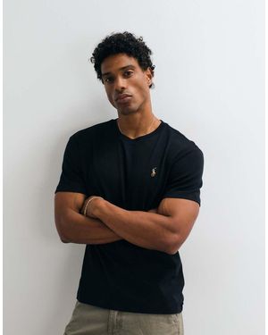 Polo Ralph Lauren Icon Logo Short Sleeve Custom Slim Pima T-shirt - Black