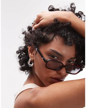 Le Specs – pilferer – rechteckige sonnenbrille - Braun