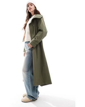 Stradivarius Premium Trench Coat - Green