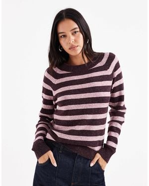 Vero Moda Round Neck Knitted Sweater - Red
