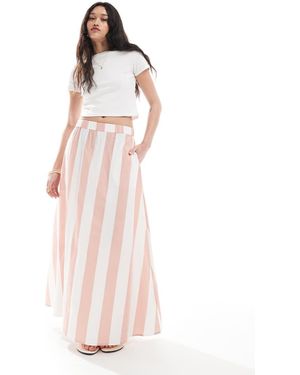 ASOS Co-ord Cotton A Line Maxi Skirt - Pink