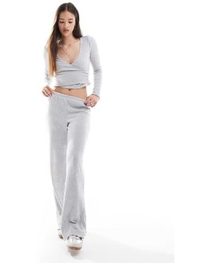 Cotton On Super Soft Ribbed Straight Leg Lounge Trousers - White