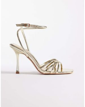 SIMMI Simmi London Wide Fit Amby Strappy Heeled Sandals - Metallic