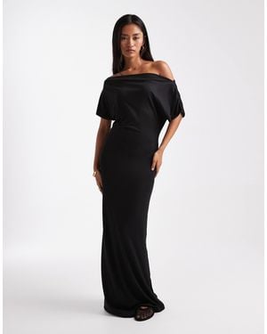Miss Selfridge – schulterfreies maxikleid - Schwarz