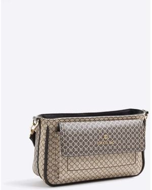 River Island Ri Monogram Utility Cross Body Bag - Grey
