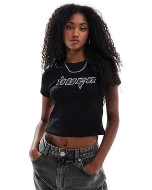 HUGO Dalia Cropped T-shirt - Black