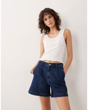 Jdy High Waist baggy Denim Short - Blue