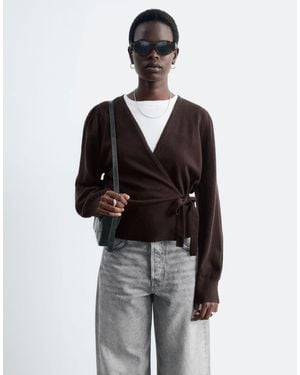 & Other Stories Wickel-cardigan aus reiner wolle - Schwarz