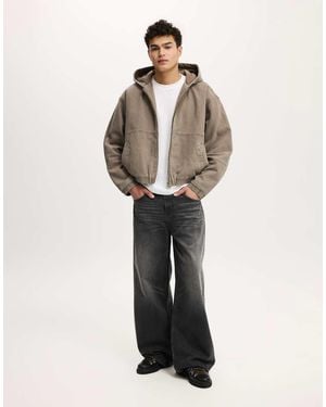 Cotton On Cropped Hooded Bomber - White