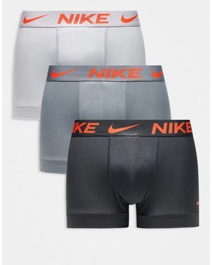 Nike Essential Microfibre 3 Pack Of Trunks - Gray