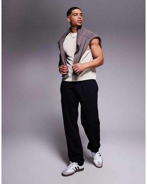 ASOS Premium Heavy Weight Straight Leg joggers 400gsms - Grey