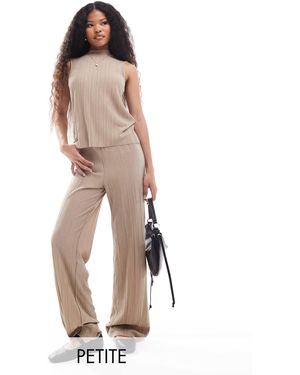 Vero Moda – plissee-hose - Natur