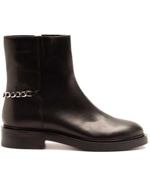 OFF THE HOOK Stamford Metallic-Accent Side-Zip Ankle Boots - Black