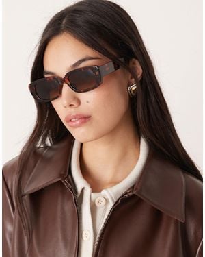 ASOS Mid Square Sunglasses - Brown