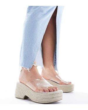 ASOS Wide Fit Toy Cross Strap Wedges - White