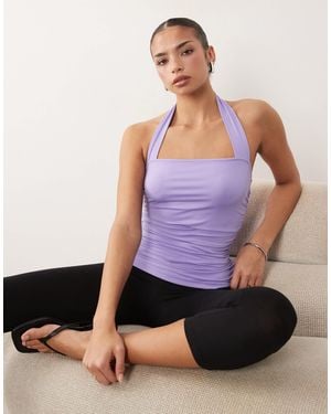 ASOS Soft Scoop Lace Trim Singlet - Purple