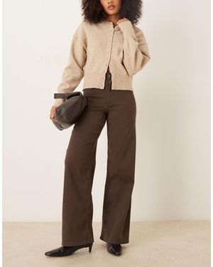 Jdy Iris High Waist Wide Leg Jeans - Natural