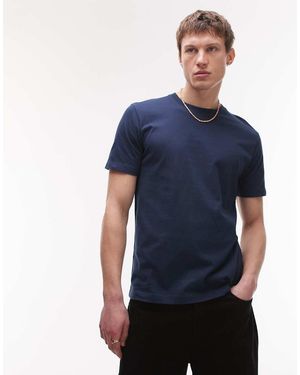 TOPMAN Regular-Fit T-Shirt - Blauw
