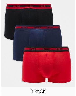 BOSS Hugo bodywear – planet – 3er-pack unterhosen - Rot