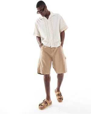 Jack & Jones baggy Fit Carpenter Shorts - White