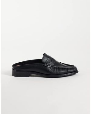 Noak Mocassini Mule Penny Con Arricciature - Nero