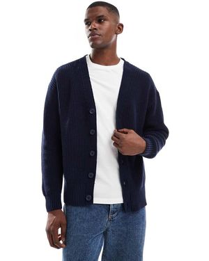 New Look Fisherman Cardigan - Blue