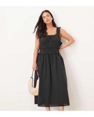 Nobody's Child Ariel Ruffle Detail Midi Dress - Black