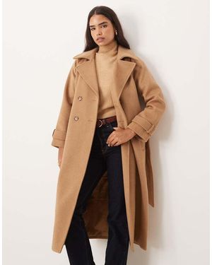 Abercrombie & Fitch Gabardina Larga De Mezcla De Lana De -Neutro